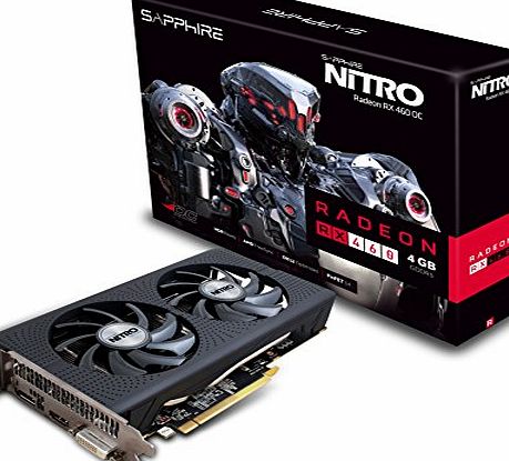 Sapphire AMD RX460 Nitro  4 GB GDDR5 Memory Polaris FinFET DX 12 Vulkan FreeSync PCI Express Graphics Card