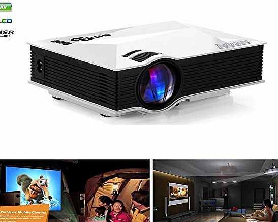 Satisfacargo Sourcingbay Wireless WIFI Portable LCD LED Projector with VGA/USB/SD/AV/HDMI Miracast Airplay DLNA Pico Pocket Projector,1200 Lumens (White)