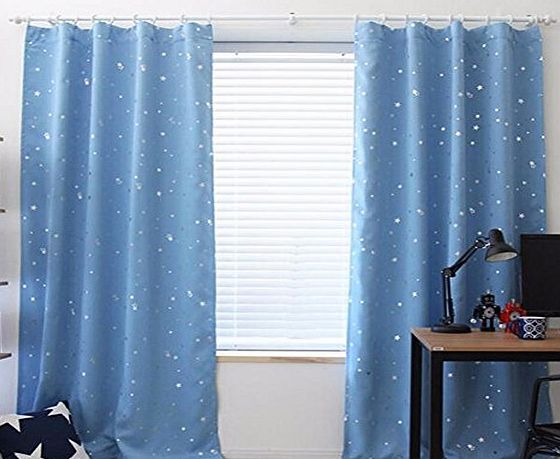 SaySure - 139cm x190cm Star Kids Child Bedroom curtains