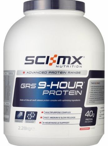 Sci-MX Nutrition  GRS 9-Hour Protein 2.28 kg Strawberry - State-of-the-art multi release protein complex with optimising ingredients