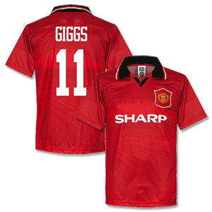Scoredraw 1996 Man Utd Home Giggs 11 Retro Shirt