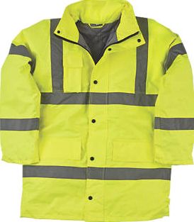 Screwfix, 1228[^]91967 Hi-Vis Padded Jacket Yellow XX Large 51`` Chest