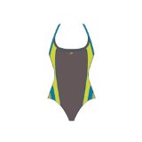 Scubapro Speedo Sharp 1 Piece Womens Swimming Costume (Grey/Green 38`)