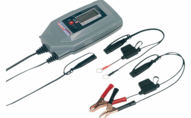 Sealey Compact Auto Digital Battery Charger - 7-cycle