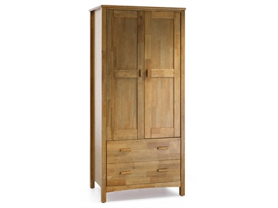 Serene Furnishings Eleanor 2 Door Wardrobe (Honey Oak) Small Single