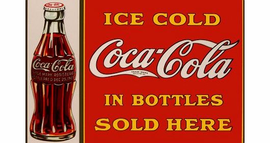SIGNS 2 ALL 1865 EXTRA LARGE ICE COLD COCA COLA IN BOTTLES SOLD HERE METAL ADVERTISING WALL SIGN RETRO ART