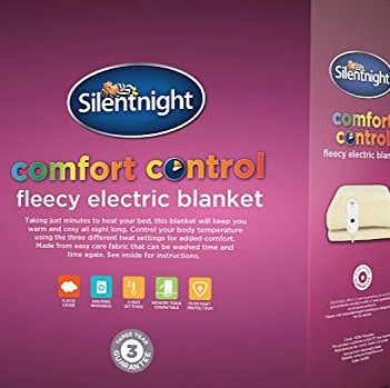 Silentnight Comfort Control Electric Blanket, Fleece - Double
