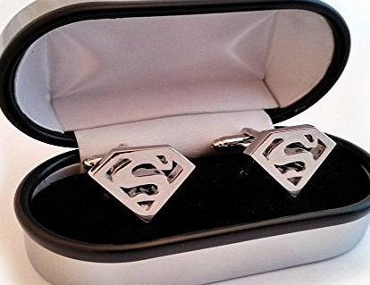 SilverFox Super Hero Cufflinks (Superman Metallic)