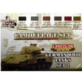 Simple2trade Airbrush Models Paint LifeColor German WWII Tanks Set 2 (22ml x 6) - LC-CS03