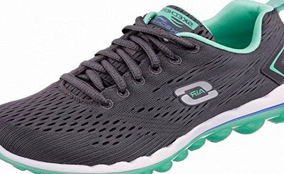 Skechers Skech Air 2.0 Aim High Charcoal Turquoise Womens Trainers , 3