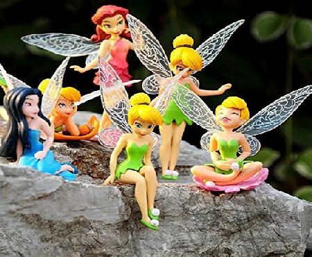 SKTrading 6 Disney Fairies Tinkerbell Secret Of The Wings Figures Display Toys