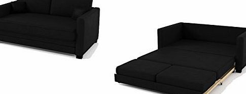 Smart Line Furniture Ltd. Fantastic Boom 2 seater sofa bed in Fabric - 9 colours available (Black)