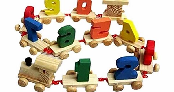 Smartstar 1 Set Colorful Digital Small Train Blocks 0-9 Number Educational Wooden Toy Early Learning