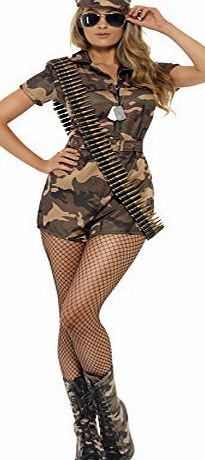 Smiffys Army Girl Costume Jumpsuit - Small