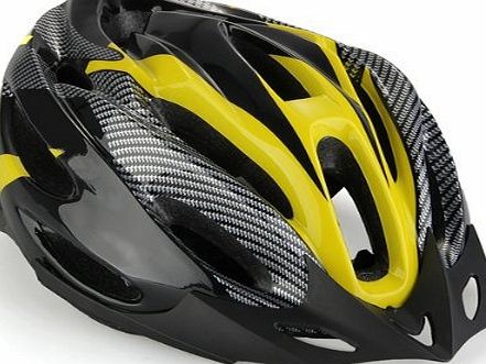 SODIAL(R) SODIAL (R)Road Bike Racing Bicycle Cycling Helmet Visor Adjustable Carbon Yellow
