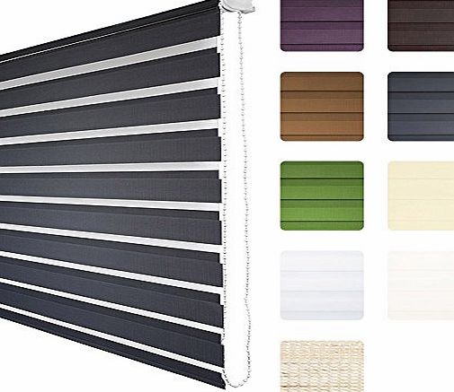 Sol Royal Double Blind - Klemmfix - No Drilling! - 60 x 220 cm - Anthracite - Window-Blind with Clamping Carrier