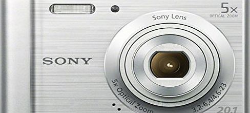 Sony DSC-W800 Digital Compact Camera (20.1 MP, 5x Zoom, 2.7 LCD, 720p HD, 23 mm Sony G Lens) - Silver