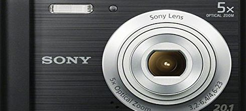 Sony DSCW800 Digital Compact Camera (20.1 MP, 5x Optical Zoom) - Black