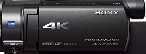 Sony FDR-AX33BDI Ultra HD 4K Compact Camcorder (Balanced Optical SteadShot, Wi-Fi and NFC)