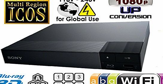 Sony  BDP-S5500 SA-CD - 2D/3D - Wi-Fi - Multizone All Region Code Free DVD Blu Ray Player - 2M HDMI Lead Included - 100~240V 50/60Hz Worldwide Voltage Auto - UK Power Supply provided by MultiSystem-Ele