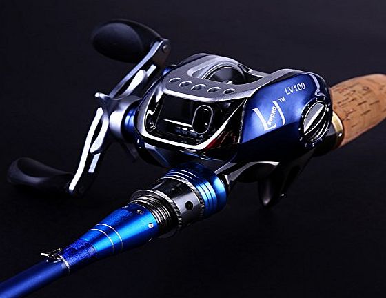 Sougayilang Spinning Baitcasting Fishing Rod with Fishing Reel Combos Left/right (Left)