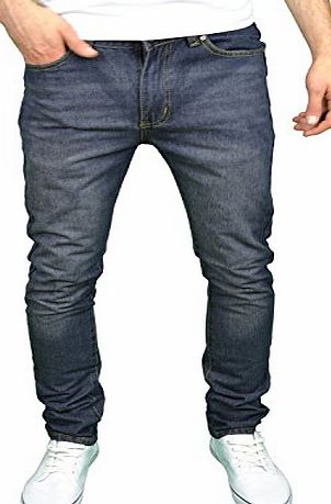SoulStar  Mens Designer Slim Fit Jeans (32W x 34L, Dirty)