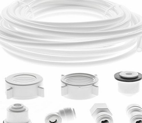 Spares2go  Water Supply Pipe Tube   Fridge Connector Kit For Bosch American Style Double Fridge / Refrigerator (1/4`` Pipe)