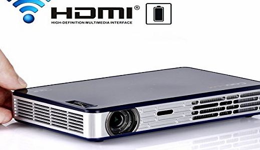 specam X3S-YD LED Mini DLP 3D Projector Beamer Battery 6000mAh Support 1080p for DVD Player,PC, Phone,Tablet PC (Blue)