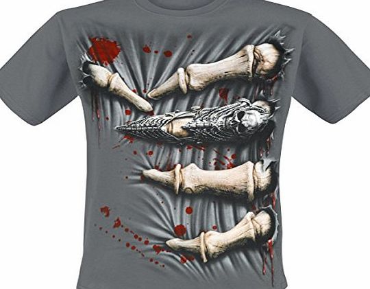 Spiral - Men - DEATH GRIP - T-Shirt Charcoal - Large