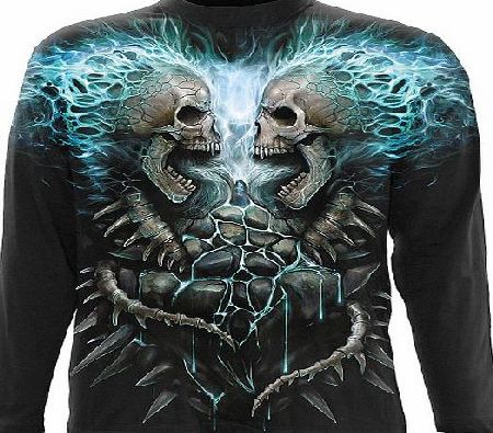 Spiral - Men - FLAMING SPINE - Allover Longsleeve T-Shirt Black - XX-Large