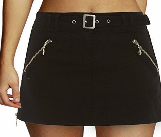 SS7 New Womens Mini Skirt, Black, Sizes 8 to 14 (UK - 12, Black)