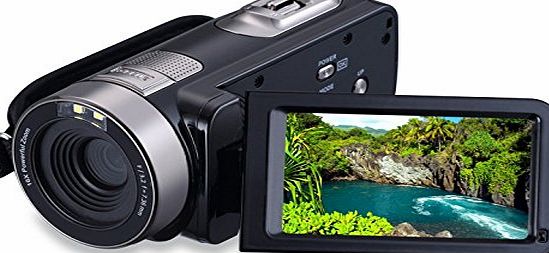 SSstar FHD 1080P Digital Video Camera Camcorder with Night Vision 24MP 3 Inch Screen Color Black