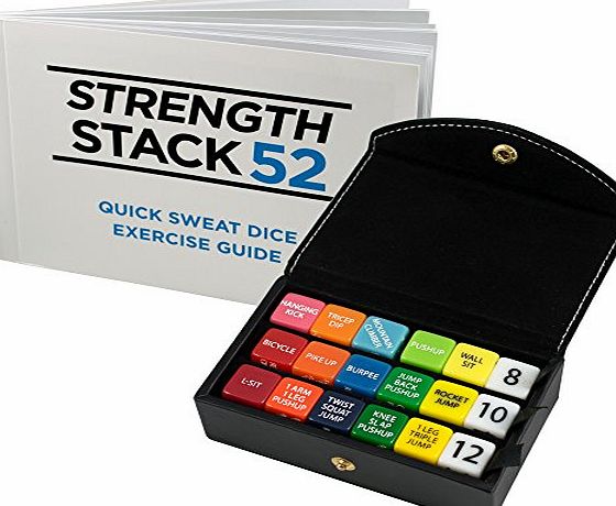 Stack 52 Fitness Dice by Strength Stack 52. Bodyweight Exercise Workout Game. Designed by a Military Fitness Expert. Video Instructions Included. No Equipment Needed. Burn Fat and Build Muscle at Home. (Box Se