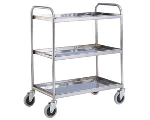Stainless steel tray trolleys