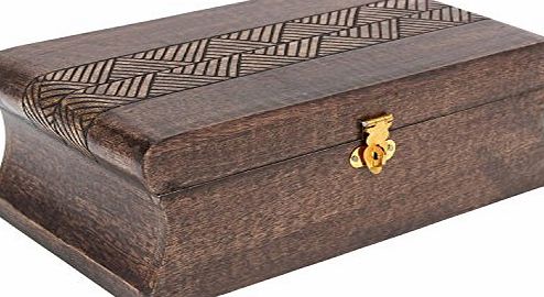 Store Indya Christmas Gifts Sale Large Wooden Jewellery Trinket Box Organiser Keepsake Storage Chest Handcrafted Dressing Table Accessory