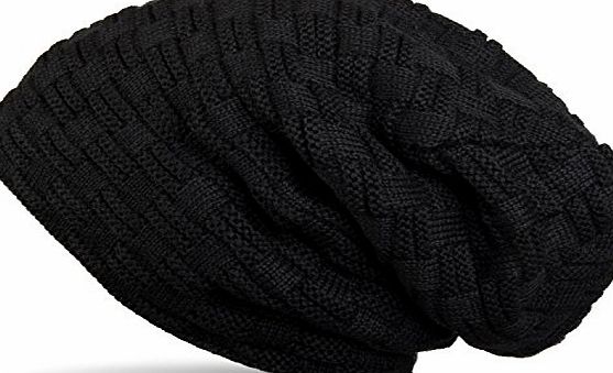 styleBREAKER warm fine knit beanie hat with braid pattern and very soft fleece lining, toque, unisex 04024058, colour:black