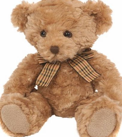 Suki Gifts Bear from the Past Oliver Soft Plush Traditional Bear (Large, Toffee with Plaid Ribbon)