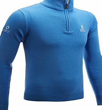 Sunderland 1/4 Zip Golf Sweater Light Blue Medium