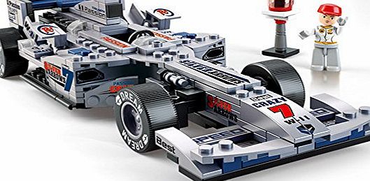 SuSenGo Building Block Set Formula One Racing Silver Arrows F1 Car Model Educational Toys for Kids Best Gift
