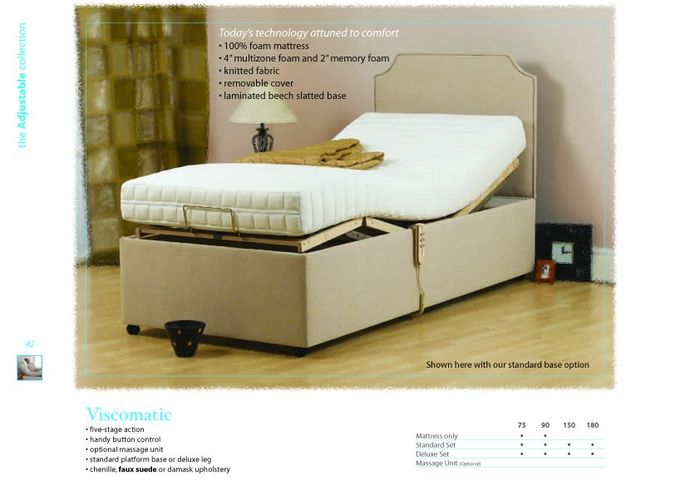 Sweet Dreams Beds Viscomatic 2ft 6 Small Single Adjustable Bed