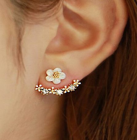 SwirlColor New Style Small Cute Daisy Flowers Stud Earrings For Women Jewelry Accessories
