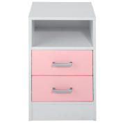 Sydney 2 drawer Bedside Chest, Pink