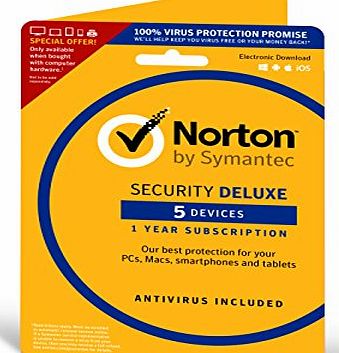 Symantec Norton Security Attach: 1 User, 5 Devices (PC/Android/Mac)