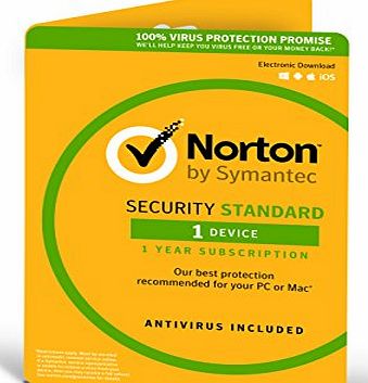 Symantec Norton Security Standard 3.0 - 1 User, 1 Device, 12 Months License Card (PC/Mac)