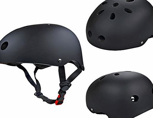 SymbolLife Skate Helmet, SymbolLife BMX/ Skate / Scooter Helmet Ultimate Cycle / Bike / Skate Helmet, For Head Size S (48-54cm) Black