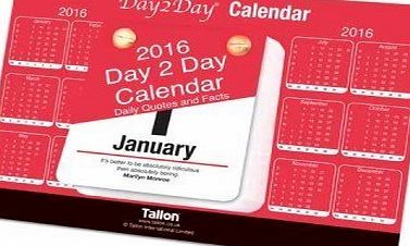 Tallon 2016 Day To Day Desk Top Stand Up Tear Off Block Calendar Quotes amp; Facts