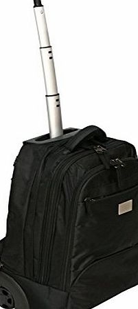 Tassia Laptop Trolley Wheeled Backpack Rolling Computer Bag Fits 14-16`` Hand Luggage