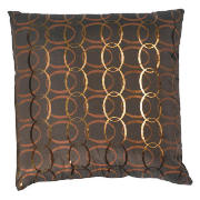 Tesco Geometric Circle Print Cushion , Cinnamon