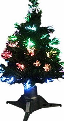 The Benross Christmas Workshop 60 cm/ 2 ft Fibre Optic Christmas Tree, Green