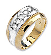 9K Gold Diamond Channel Set Ring (0.33ct)
